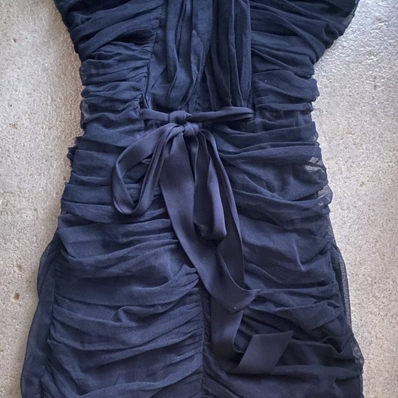 Elizabeth and James Ruched Tulle Mini Dress (M) - Picture 2 of 7